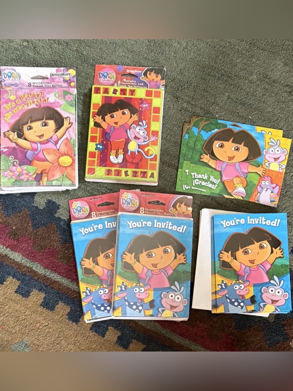 Dora the Explorer Party Invitations and Thank You Cards